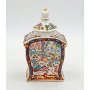 Sadler Tea Ceremony Fine Bone China Tea Jar Canister Caddy England Floral